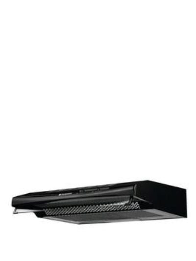 Hotpoint First Edition Htv10K 60Cm Visor Cooker Hood - Black